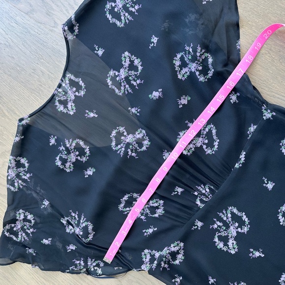 LoveShackFancy Kover Navy Midnight Blue Bow Print Dress - Size 8 - EUC - Picture 10 of 12